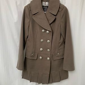 Ruffles fitted pea coat